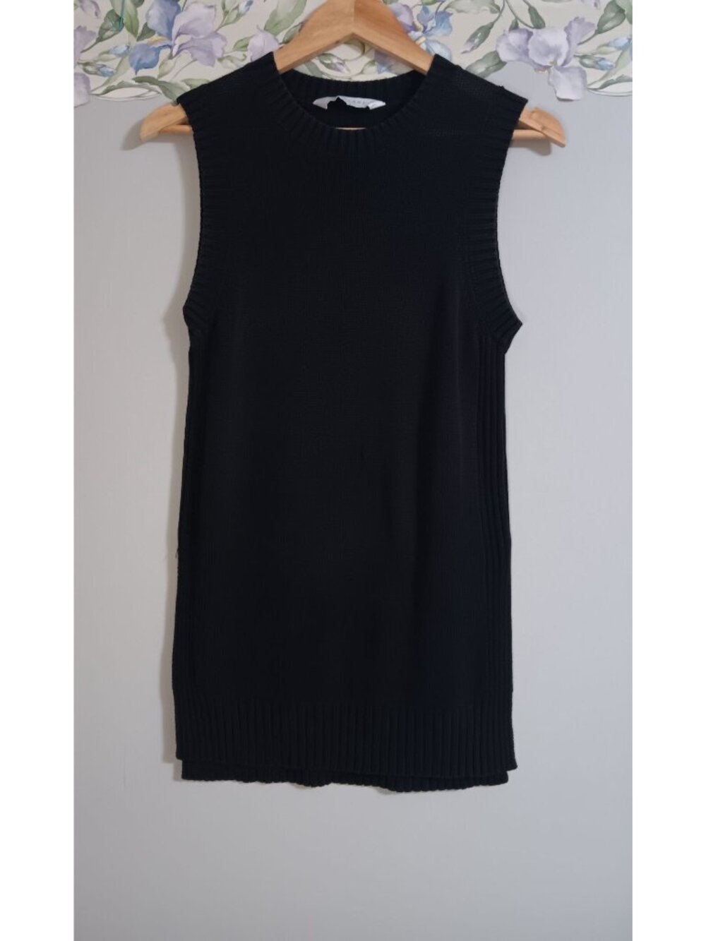 Everlane Small Black Knit Tunic Classic Business City Stretch Ribbed Tank Top